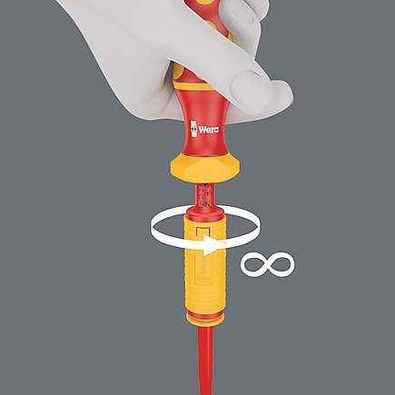 Rękojeść dynamometryczna nastawna 1,2-3,0 Nm do trzpieni izolowanych VDE , Kraftform Kompakt Wera [05074750001]