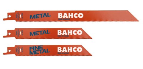 Zestaw 5 szt. brzeszczotów bagnetowych do piły szablastej, do metalu, Bahco [3940-METAL-SET-5P]