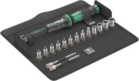 Zestaw serwisowy narzędzi rowerowych 16szt. z kluczem dynamometrycznym 2,5-25Nm i nasadkami 1/4", Bicycle Set Torque 1, 2go Wera
