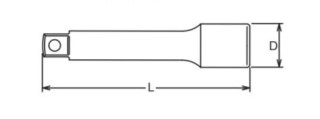 Przedłużka do nasadek, kwadrat 3/4", 200mm, Koken [6760-200]
