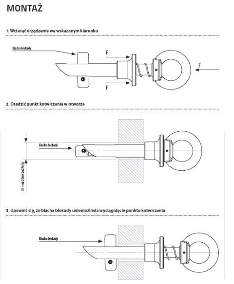Punkt kotwiczenia AT020 (200 mm) PROTEKT