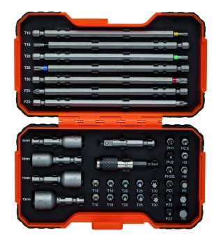 Zestaw 35szt. końcówek i nasadek 1/4" z adapterem, BAHCO [59/S35BC]