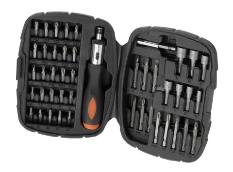 Zestaw 45 szt. końcówek i nasadek z grzechotką 1/4' BLACK+DECKER [A7039-XJ]
