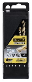 Zestaw 6 szt. wierteł do metalu HSS-Co Extreme, DeWalt [DT4956-QZ]