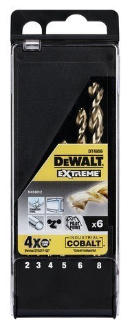 Zestaw 6 szt. wierteł do metalu HSS-Co Extreme, DeWalt [DT4956-QZ]