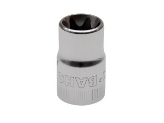 Zestaw 6szt. ręcznych nasadek torx wewnętrzny, na kwadrat 1/4" na listwie, E4-E10, Bahco [6706TE]