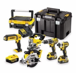 Zestaw Combo 5 narzędzi akumulatorowych 18V Li-Ion XR 3x5,0Ah, 2 kufry TSTAK, DeWalt [DCK551P3T-QW]