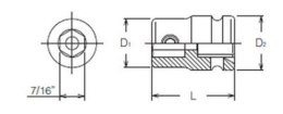 Adapter udarowy 1/2