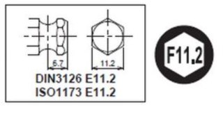 Adapter udarowy z blokadą, kwadrat 1/2" na sześciokąt 7/16'', KOKEN [14142-F11.2]