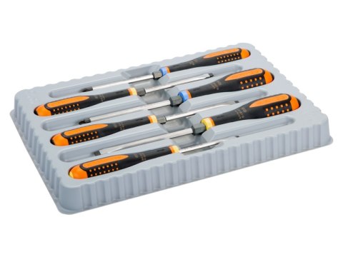 Komplet 6 szt. wkrętaków do pobijania, do śrub płaskich i PZ, ERGO Bahco [BE-9882TB]