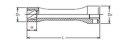 Nasadka udarowa, wydłużana, skrętna, wykrętak na kwadrat 3/8" rozmiar 13mm, Koken [3128-80 13]
