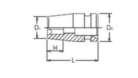Nasadka udarowa na kwadrat 3/4", mocowanie TORX wewnętrzny E22, Koken [16425 E22]