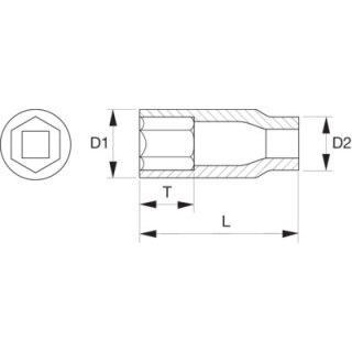 Nasadka udarowa wydłużona 3/4", rozmiar 41 mm, Bahco [K8906M-41]