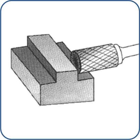 Pilnik obrotowy/ frez cylindryczny, z uzębieniem czołowym ZYA-S Alpen [0778606112100]