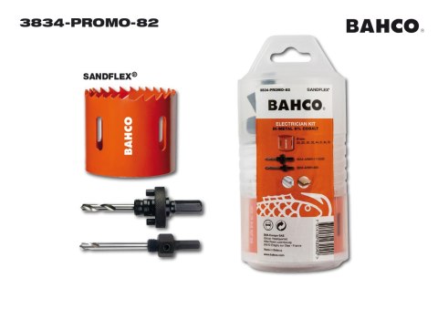 Zestaw 10szt. bimetalicznych pił otworowych do drewna i metalu Bahco [3834-PROMO-82]