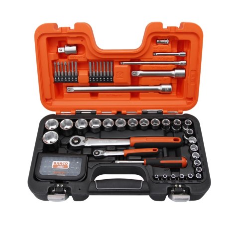 Zestaw 79 szt. kluczy nasadowych i końcówek 1/4" + 1/2", BAHCO [SL79]