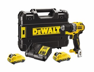 Akumulatorowa wiertarko-wkrętarka DeWALT [DCD701D2-QW] 12V Li-Ion, 2x2,0Ah
