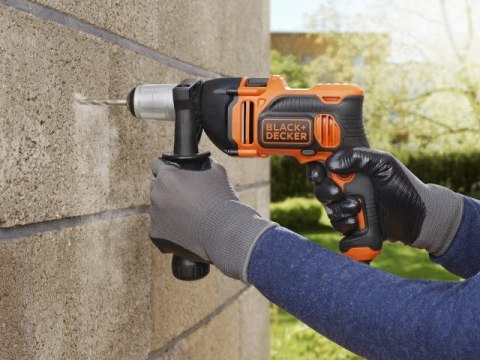Elektryczna wiertarka udarowa 850W + 32 akcesoria w walizce, Black+Decker [BEH850KA32-QS]