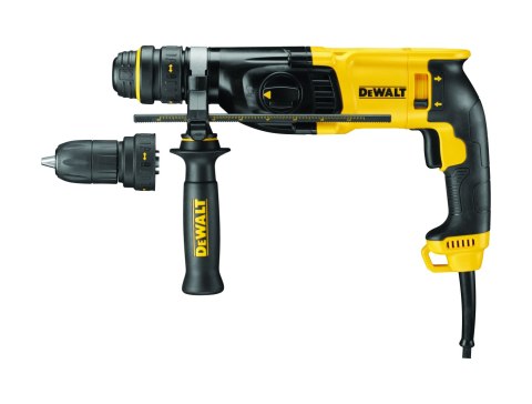 Młotowiertarka SDS+ z szybkowymiennym uchwytem i akcesoriami, 800W, w walizce DeWalt [D25134KP-QS]