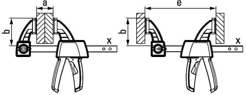 Ścisk uniwersalny jednoręczny szybkomocujący 150x80mm, 170-360mm, 2000N, Bessey [EZS15-8]