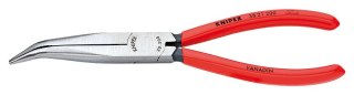 Szczypce bardzo długie, półokrągłe, odgięte, 200mm, rękojeść z tworzywa, Knipex [38 21 200]