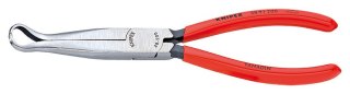 Szczypce bardzo długie, półokrągłe, odgięte, 200mm, rękojeść z tworzywa, Knipex [38 91 200]