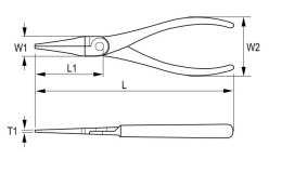 Szczypce okrągłe 160mm, rękojeść wielokomponentowa, Irimo [608-160-1]