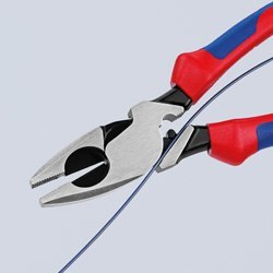 Szczypce uniwersalne, kombinerki typ amerykański, "Lineman's" 240mm Knipex [09 12 240]