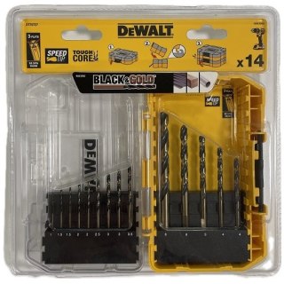 Zestaw 14 szt. wierteł do metalu, HSS-G BLACK & GOLD DeWALT [DT70727-QZ]