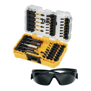 Zestaw 38 szt. końcówek udarowych 1/4" IMPACT TORSION EXTREME, SMALL TOUGH CASE+, DeWALT [DT70733T-QZ] + okulary