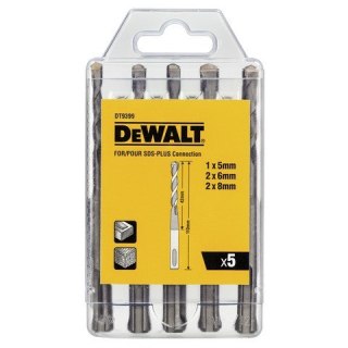 Zestaw 5szt. wiertł widiowych do betonu SDS+, EXTREME2, DeWalt [DT9399-QZ]