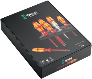 Komplet 7szt. wkrętaków płaskich, PH + próbnik napiecia w izolacji VDE, WERA [05006147001]