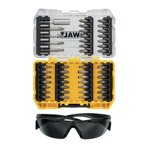 Zestaw 47 szt. końcówek 1/4", SMALL TOUGH CASE+, DeWALT [DT70703-QZ] + okulary