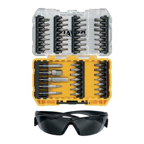 Zestaw 47 końcówek 1/4' SMALL TOUGH CASE+ DeWALT [DT70704-QZ] + okulary