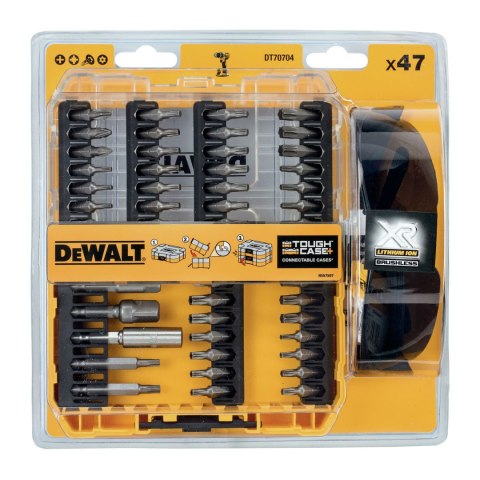 Zestaw 47 końcówek 1/4' SMALL TOUGH CASE+ DeWALT [DT70704-QZ] + okulary