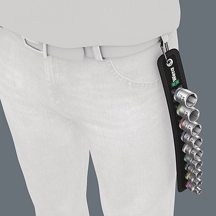 Zestaw 9szt. nasadek 6-kątnych Zyklop na kwadrat 3/8", rozmiary 8-19mm, 2go Wera [05003973001]