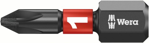 Końcówka udarowa Impaktor 1/4" do śrub z gniazdem Phillips, rozmiar PH1/25mm, Wera [05057615001]