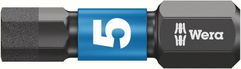 Zestaw 10 końcówek udarowych 1/4" do śrub z gniazdem sześciokątnym, HEX 3/25mm, serii 840/1 IMP DC Impaktor, WERA [05057603001]