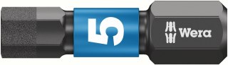 Zestaw 10 końcówek udarowych 1/4" do śrub z gniazdem sześciokątnym, HEX 4/25mm, serii 840/1 IMP DC Impaktor, WERA [05057604001]