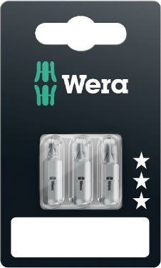 Zestaw 3szt. końcówek 1/4" do wkrętów z gniazdem Phillips PH1, PH2, PH3, o długości 25mm, 851/1 Z SB Wera [05073307001]