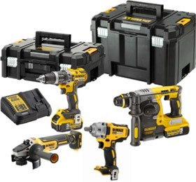 Zestaw narzędzi akumulatorowych Combo Li-Ion 18V/3x5,0Ah, Dewalt [DCK428P3T-QW] DCD796 + DCF894 + DCG405 + DCH273