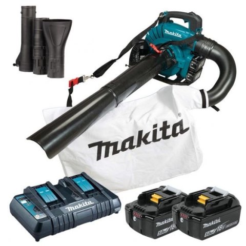 Akumulatorowa dmuchawa/odkurzacz do liści, 2x18V Li-Ion 2x5,0Ah, Makita [DUB363PT2V]