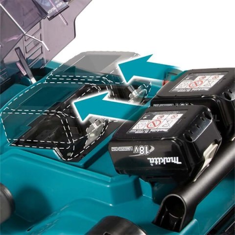 Akumulatorowa kosiarka do trawy 36V (2x18V) Li-Ion, 38cm, 40l, Makita [DLM382Z]