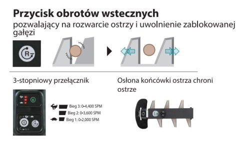 Akumulatorowe nożyce do żywopłotu 18V Li-Ion 1x5,0Ah, długość cięcia 60cm, Makita [DUH602RT] + Gratis rękawice i olej