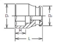 Nasadka udarowa sześciokątna 1