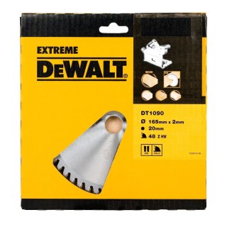 Piła tarczowa EXTREME do cięcia drewna 165x20x2,0mm, 48 zębów, DeWalt [DT1090-QZ]