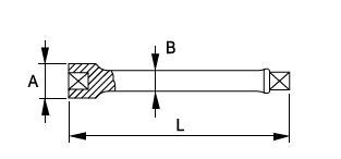 Przedłużka udarowa do nasadek 3/4", długość 175mm , Irimo [175-01-2]