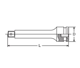 Przedłużka udarowa do nasadek 3/4", długość 330mm, Koken [16760-330]