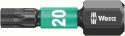 Zestaw 10 końcówek udarowych Impaktor 1/4" do śrub z gniazdem TORX, rozmiar TX20/25mm, Wera [05057624001]