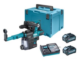 Akumulatorowa młotowiertarka SDS+, 40V max Li-Ion, 2x4,0Ah, AWS Bluetooth XGT Makita [HR002GM204]